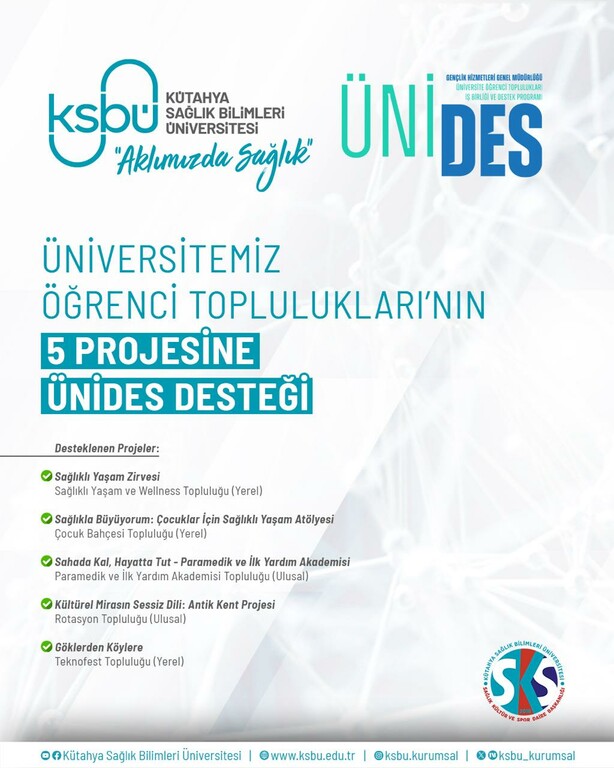 ÖĞRENCİ TOPLULUKLARI PROJELERİNE DESTEK