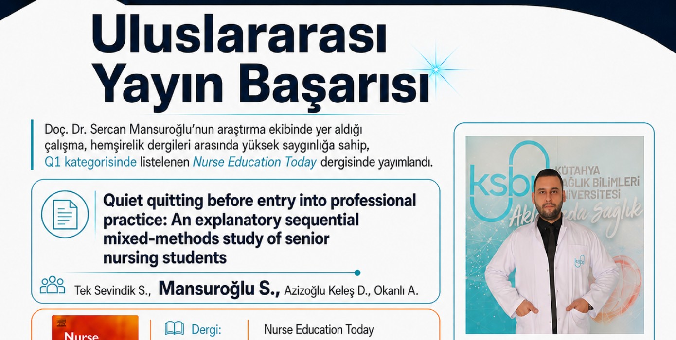 Öğretim Üyemiz Doç. Dr. Sercan MANSUROĞLU’nun ULUSLARARASI YAYIN BAŞARISI