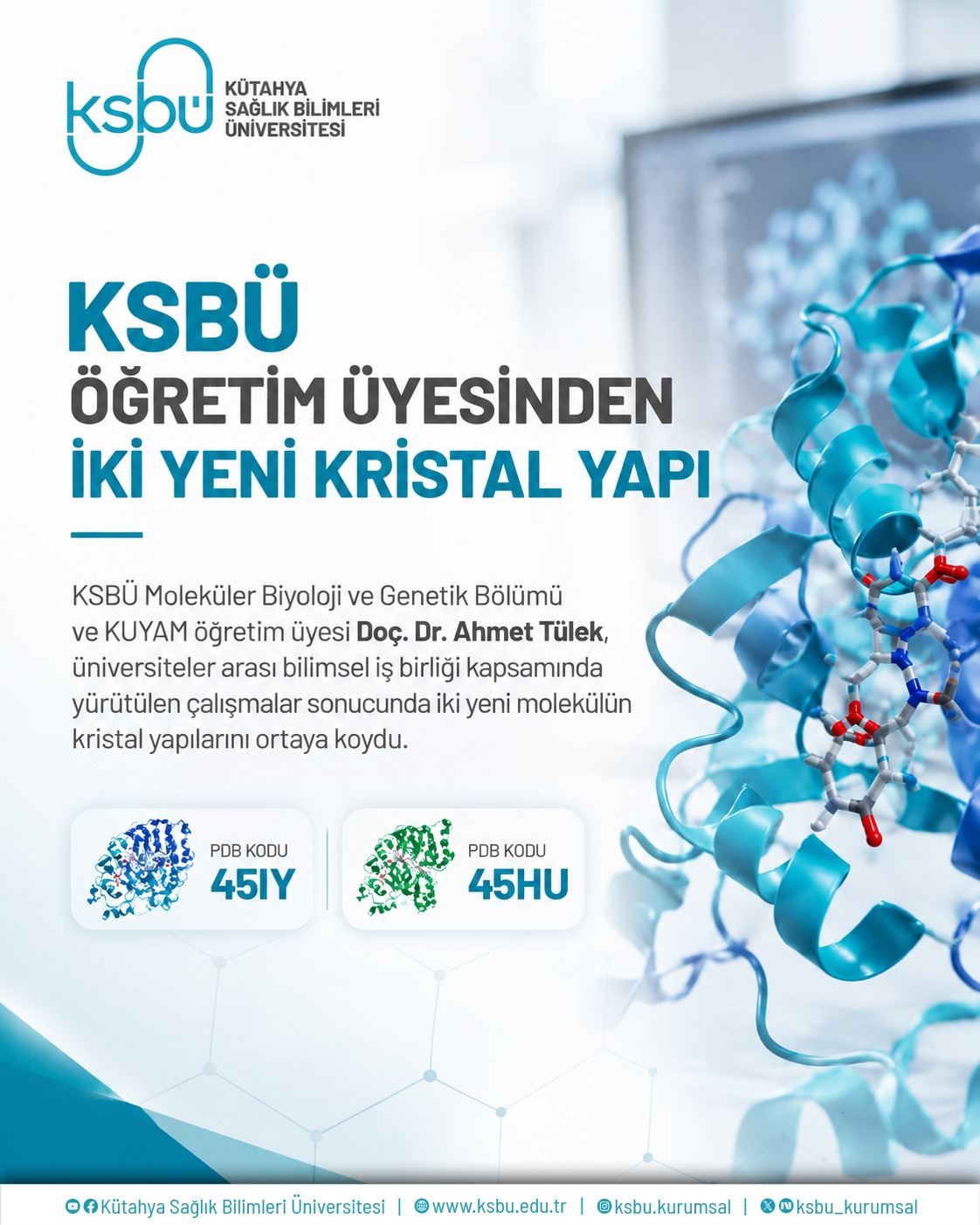 KSBÜ ÖĞRETİM ÜYESİNDEN İKİ YENİ KRİSTAL YAPI