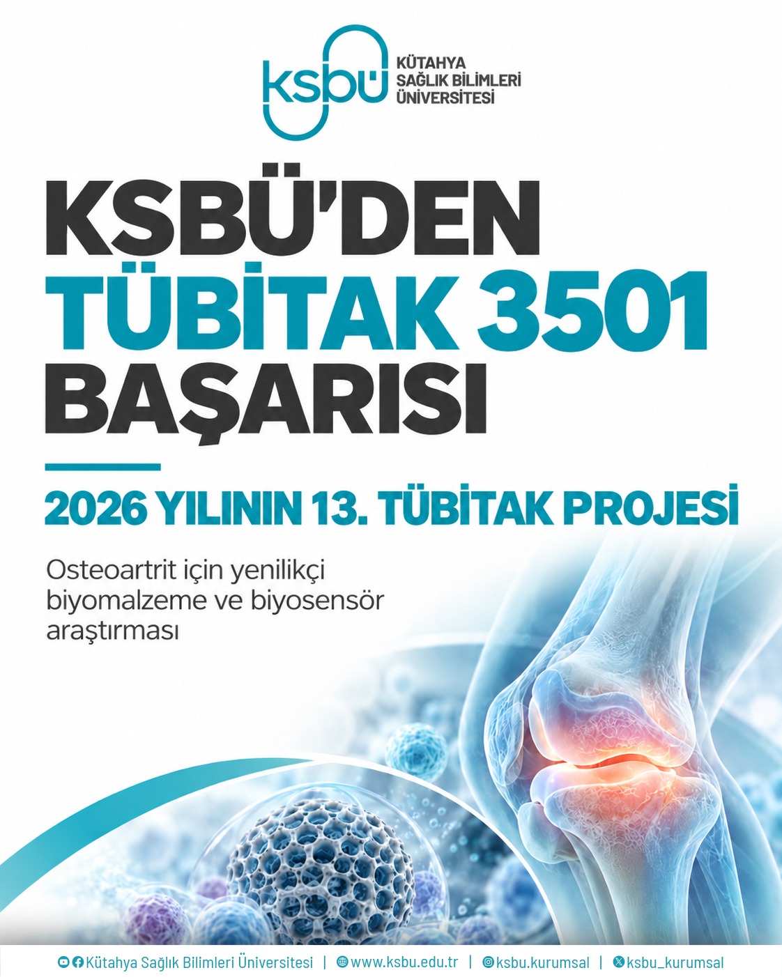 KSBÜ’DEN TÜBİTAK 3501 BAŞARISI: 2026 YILININ 13. PROJESİ DESTEKLENMEYE HAK KAZANDI